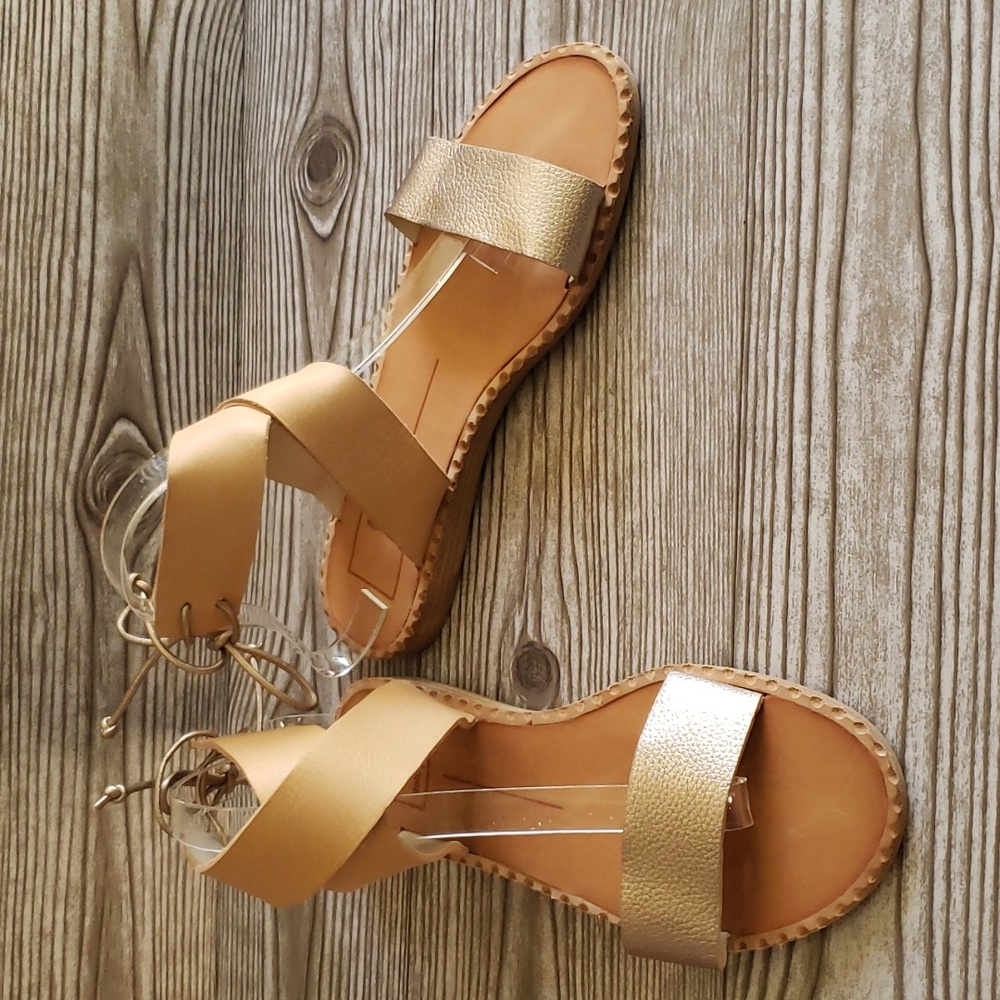 Dolce Vita Gold and Tan Sandals